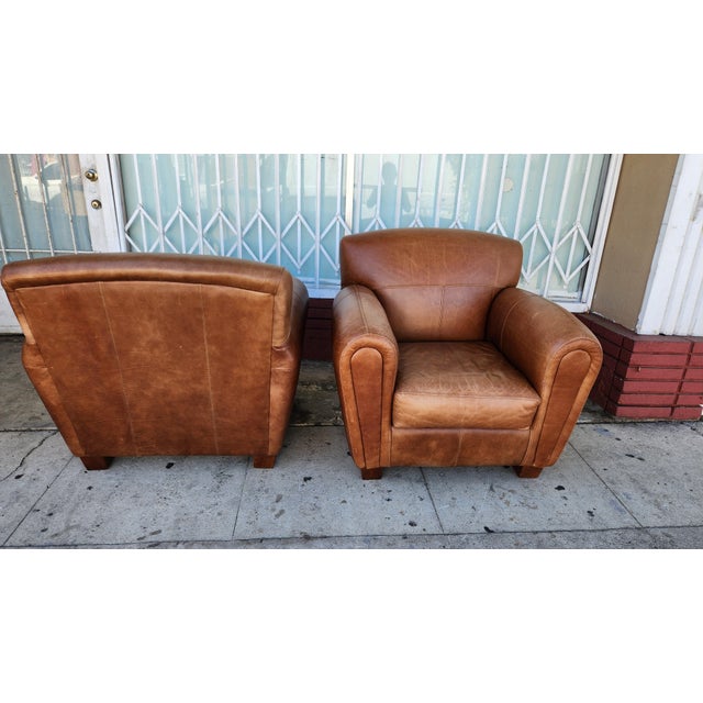1980s Pair of Thomasville Leather For Sale In Los Angeles - Image 6 of 10