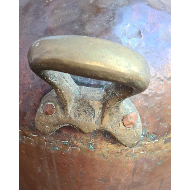 Copper Large Egyptian Jug in Hand-Hammered Copper, 1940s For Sale - Image 8 of 13