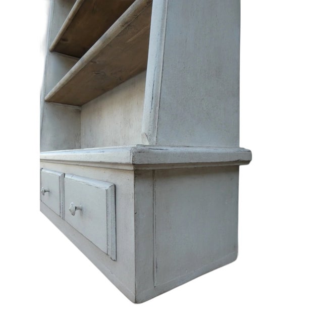 Lacquered Wall-Mounted Plate Cabinet with Drawers, 1960s For Sale - Image 4 of 7