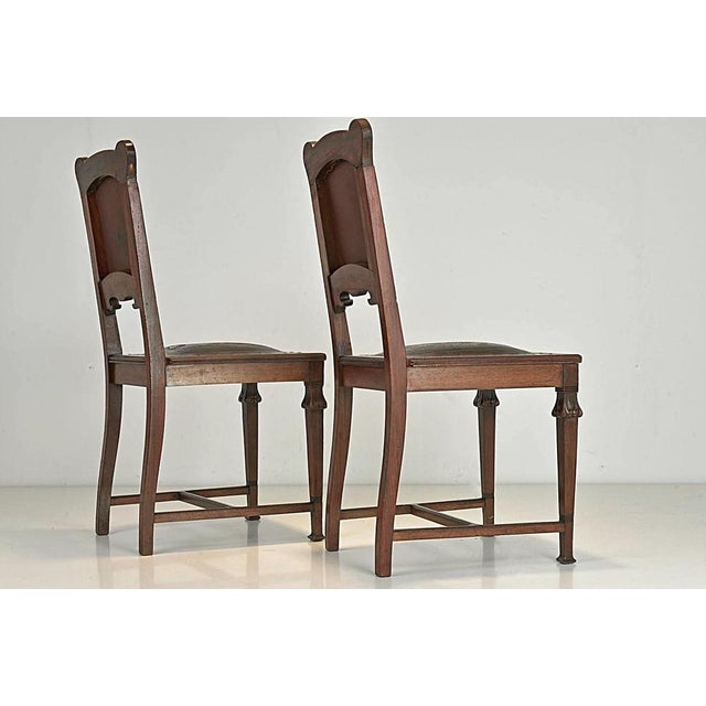 Brown Art Nouveau Chairs, Germany, 1908, Set of 2 For Sale - Image 8 of 16