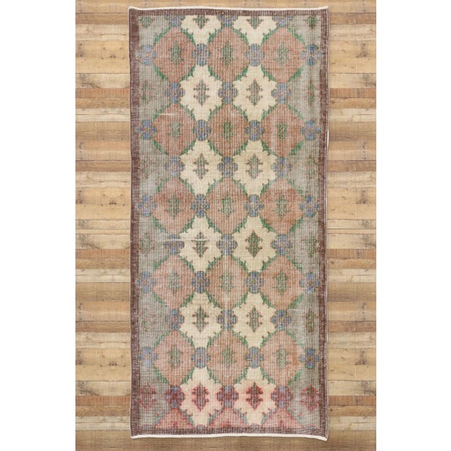 Mid 20th Century Vintage Turkish Sivas Rug - 02'11 x 06'03 For Sale - Image 5 of 5