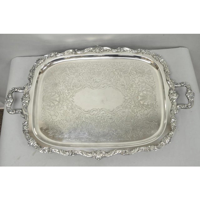 Vintage Poole Epca Sevenoaks 650 Large Silver Plated Serving Platter Bar Tray B For Sale - Image 17 of 17