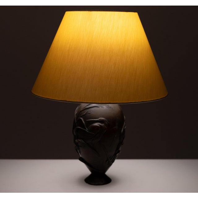 1900 - 1909 Antique Japanese Bronze Lamp, 1900 For Sale - Image 5 of 8