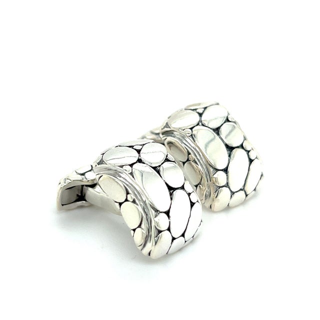 1990s Pair of John Hardy Estate Men Cufflinks Sterling Silver For Sale - Image 9 of 11