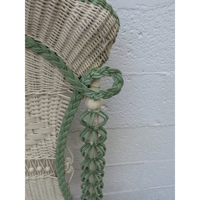Late 19th Century Victorian Woven Wicker Side Accent Chair 6590 For Sale - Image 5 of 17