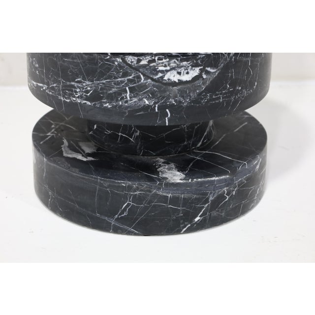 2020s Kelly Wearstler Apollo Stool or Table in Nero Marquina Marble For Sale - Image 5 of 9