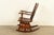 J. Dieudonné Antique Belgian Mission Oak Arts & Crafts Rocking Chair, Circa 1910 For Sale - Image 11 of 14