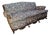 Antique Florencia Sofa, Dark Cherry Wood Sculpted Legs & Apron Front For Sale