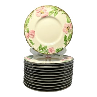 Franciscan “Desert Rose” Set of 12 Earthenware Bread Plates 6 3/8” For Sale