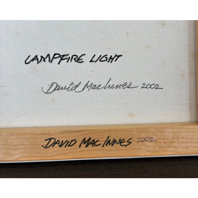 2000 - 2009 David Mac Innes “Campfire Light” 2002 #70 Abstract Original Painting on Canvas For Sale - Image 5 of 7
