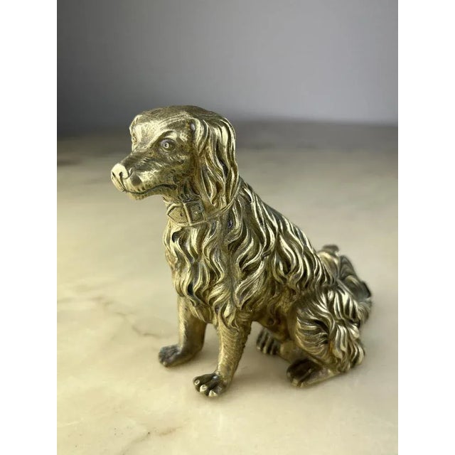 Italian Ottone Stopper of Pastore Dog, 1960s For Sale - Image 9 of 12