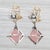 Modern Arya Esha Ginara Rose Quartz Diamond Earrings 18k Gold Sterling Silver - 2 Pieces For Sale - Image 3 of 5