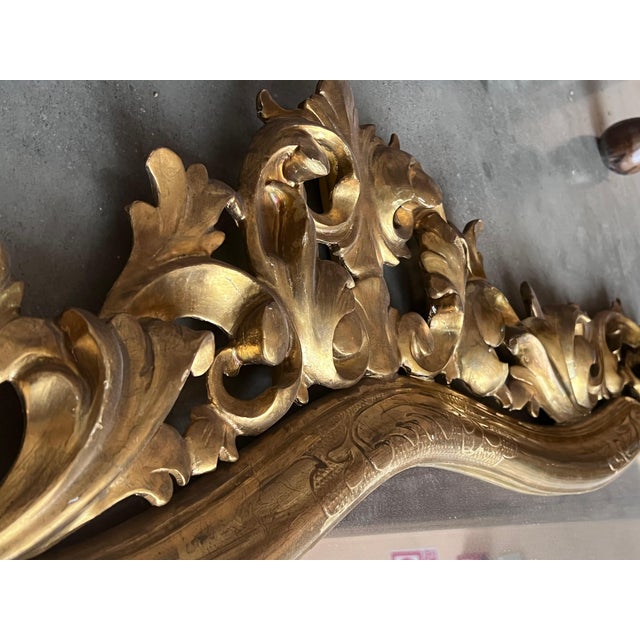 French Early 20th French Empire Period Carved Gilt Wood Mirror For Sale - Image 3 of 18