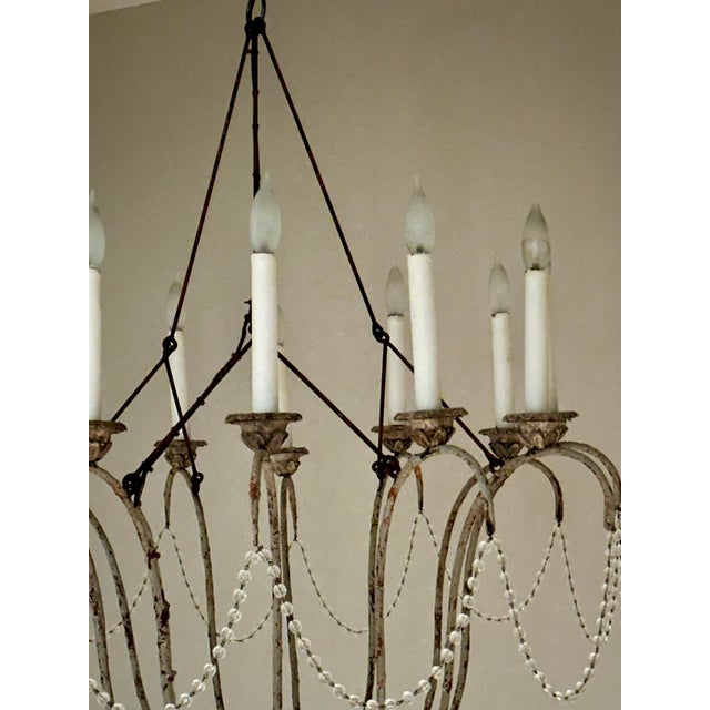 Niermann Weeks 12-Light Italian Style Iron Chandelier With Chain Swags For Sale In West Palm - Image 6 of 12
