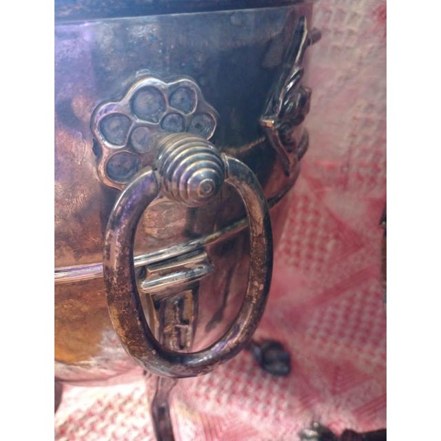 Vintage Silver Plate Footed Planter Jardinieres or Ice Chillers - a Pair For Sale - Image 9 of 9