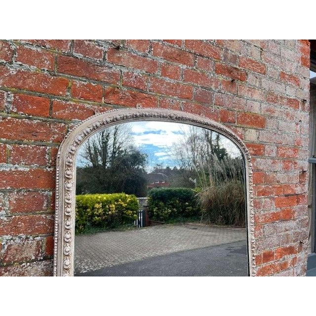 W: 94cm (37")h: 191cm (75.2")d: 5cm (2") a wonderful large antique english 19th century carved wood & gesso arched top...