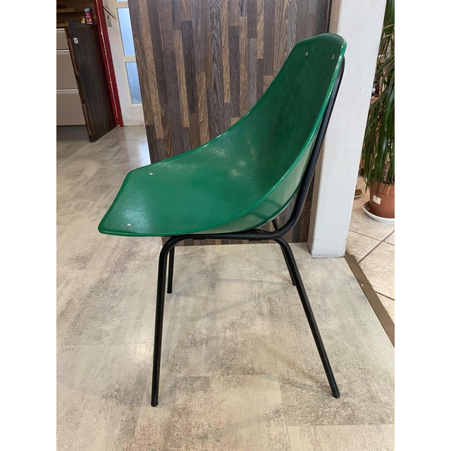 1960s Vintage Green Shell Chair by Pierre Guariche for Meurop, 1960s For Sale - Image 5 of 18