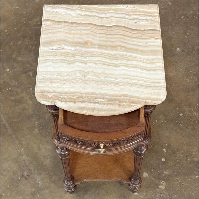 19th Century French Louis XVI Walnut Nightstand For Sale - Image 4 of 16