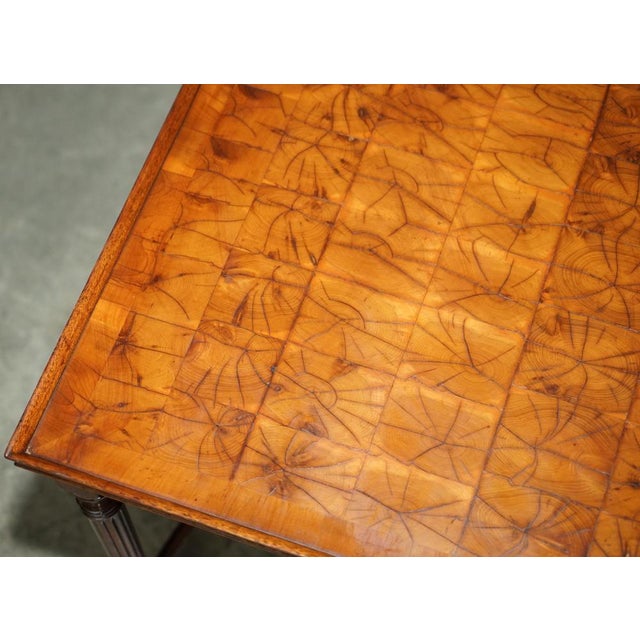 Brown Antique Regency Oyster Laburnum Wood Style Coffee Table, 1920s For Sale - Image 8 of 18
