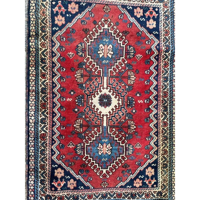Small Vintage Yalameh Rug from Bobyrugs, 1980s For Sale - Image 15 of 17