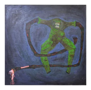 Original Oil on Canvas by Roberto Noboa, Lo de Siempre, 1994