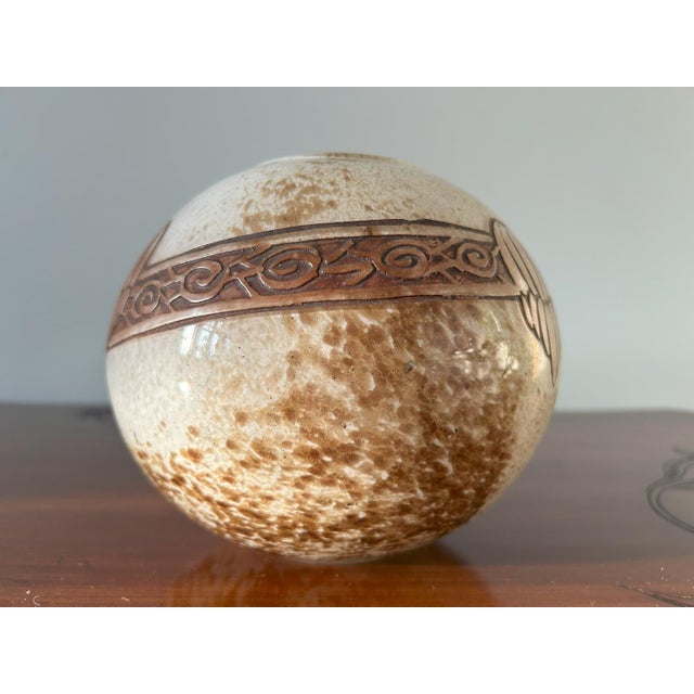 1920s Art Deco Glass Sphere Vase by Legras, 1920s For Sale - Image 5 of 11