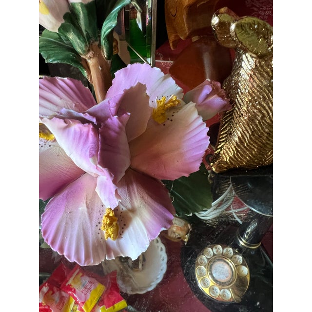 1970s Italian Capodimonte Floral Ceramic Decor Piece For Sale In Atlanta - Image 6 of 10