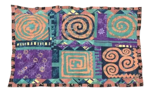 Vintage Artist Made Abstract Art Quilt