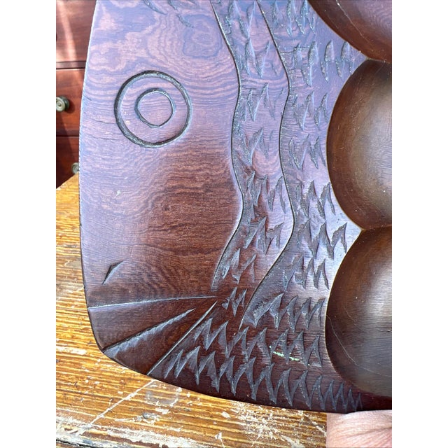 Vintage Japanese Carved Fish Shaped Sushi Tray, Nikkō-San, Circa 1950’s For Sale - Image 17 of 17