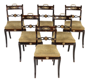 Early 19th Century English Regency Dining Chairs, Set of 6