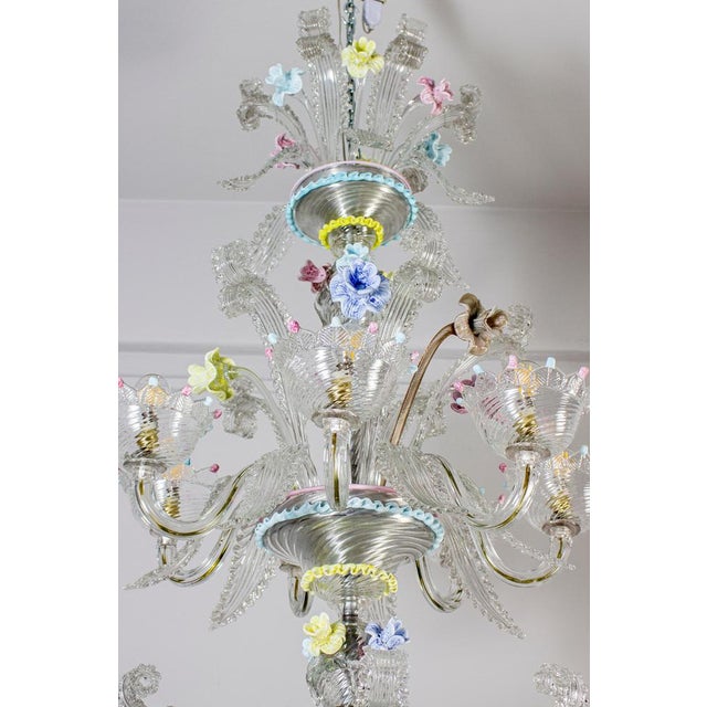 Murano Glass Chandelier, 1970s For Sale - Image 3 of 14