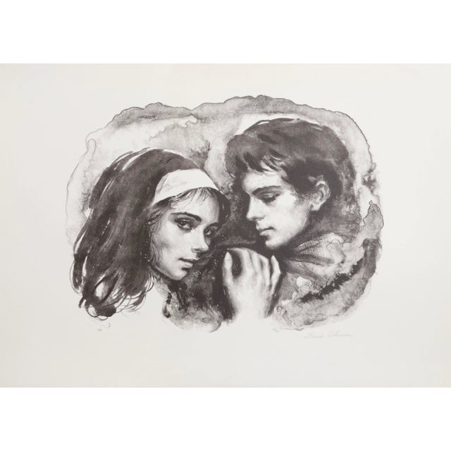 Lovers, Sandu Liberman Lithograph, Signed in Pencil For Sale