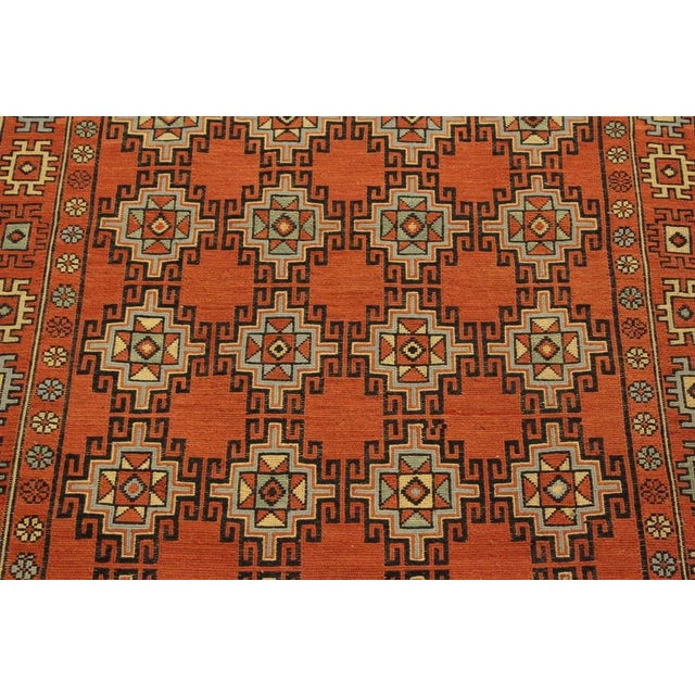 Textile 1970s Southwestern Soumakh Rust/Rust Wool Rug - 3'1 X 5'0 For Sale - Image 7 of 8