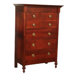 Quality French Cherry Butler's Tall Chest