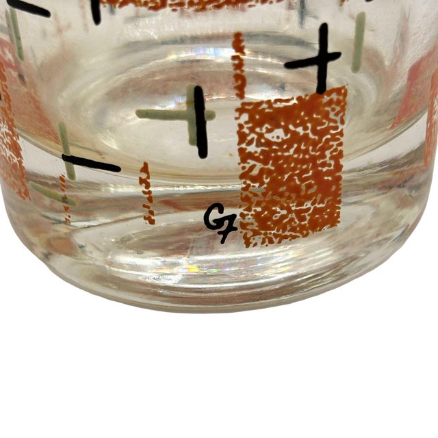 Transparent 1950s Mid-Century Googie Print Atomic & Starbursts Midmod Cocktail Glass - Set of 10 For Sale - Image 8 of 8