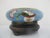 Metal Chinese Turquoise Cloisonne Vase Flower Brush Washer Bowl Custom Stand For Sale - Image 7 of 16
