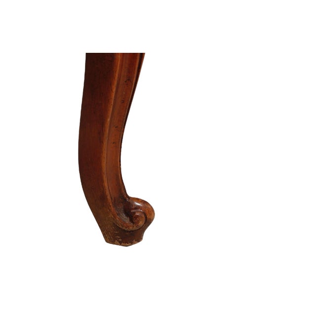 Mocha Upholstered Antique Rococo Bergere Armchair For Sale - Image 9 of 9