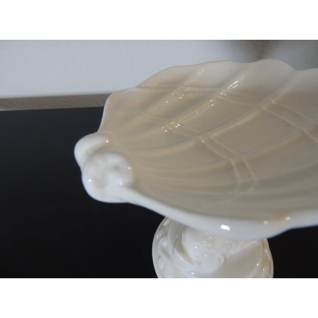 Vintage White Porcelain Asian Dolphin & Shell Soap Dish For Sale - Image 4 of 7