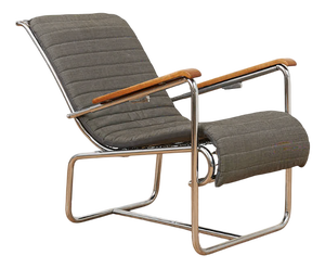 Lounge Chair in Chrome-Plated Tubular Steel, 1936