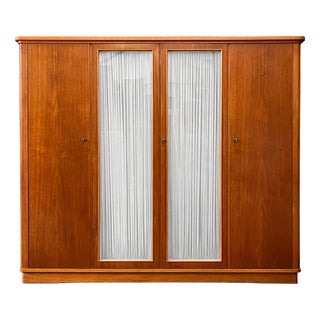 Large Wood Wardrobe, 1960s For Sale