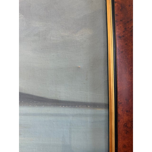 Mid-20th Century Carlo Ciappa “Bay of Naples by Moonlight” Signed Oil on Canvas For Sale - Image 9 of 11