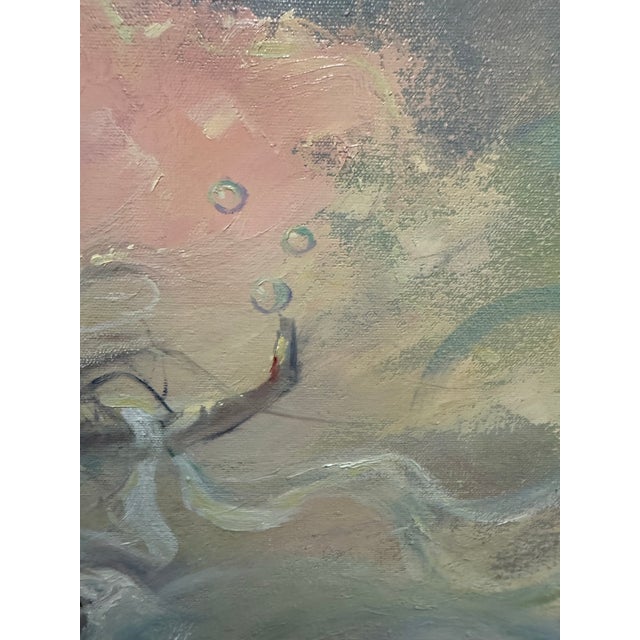 G. Magdiel Kemper Vintage Female Acrylic Painting For Sale - Image 12 of 12