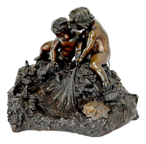 Antique Inkwell in Bronze, Late 19th Century