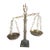 Vintage Jim Tirrenia Italy Onyx Marble/Alabaster and Brass Scale of Justice 24" Tall For Sale
