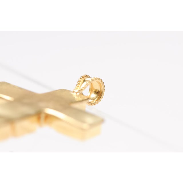 A Stunning Roman Glass Cross in 21k For Sale - Image 9 of 11