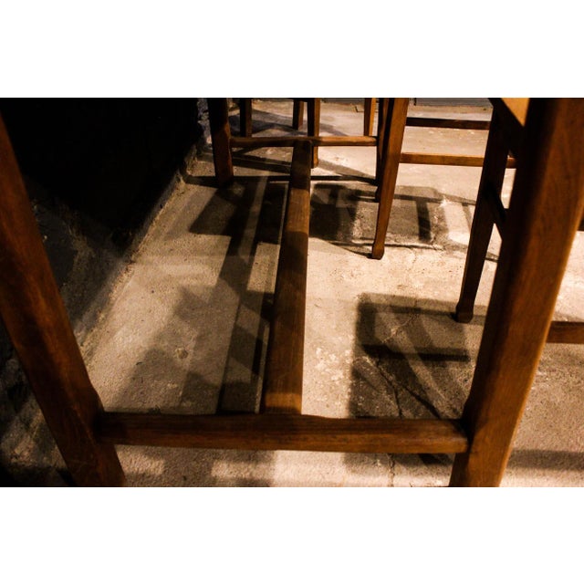 Enameled Table, Chairs and Stools, 1950s, Set of 5 For Sale - Image 11 of 11