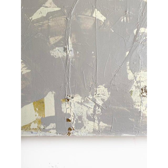 2023 Large Gray Textured Abstract Painting by Jessalin Beutler For Sale In Seattle - Image 6 of 8