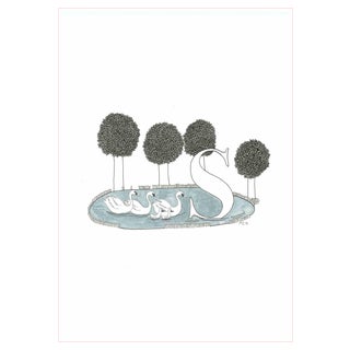 Maja Zalaszewska Rocca, Joyful Letters Villa Borghese, Ink on Paper, 2022 For Sale