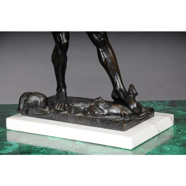 Antique Bronze Sculpture by G. Hengstenberg, 1900 For Sale - Image 4 of 18