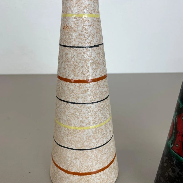 1970s Fat Lava Pottery Vases from Scheurich, Germany, 1970s, Set of 2 For Sale - Image 5 of 18